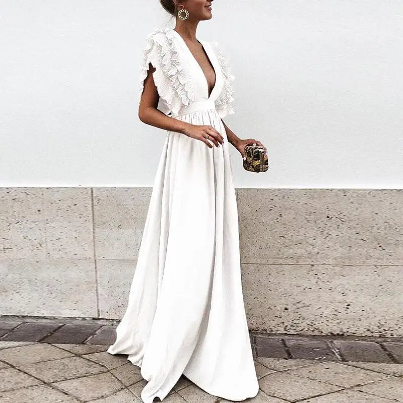 Marthe Women’s Maxi Evening Dress – Elegant Formal Gown for Weddings & Gala Events