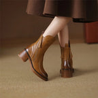 Kailani Women’s Leather Ankle Boots – Elegant Comfortable Premium Chelsea Booties