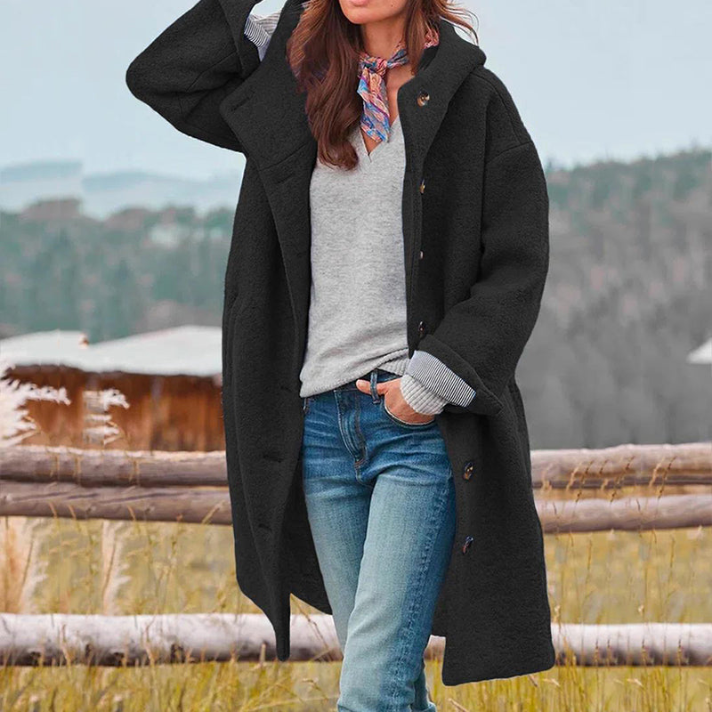 Hadley Women’s Winter Coat – Elegant Windproof Jacket with Hood & Warm Lining