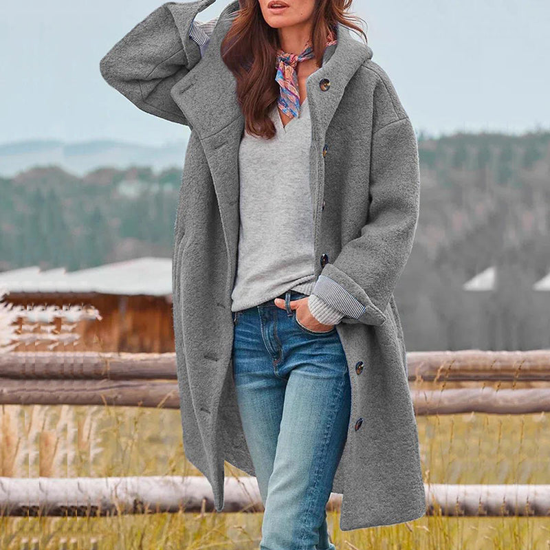 Hadley Women’s Winter Coat – Elegant Windproof Jacket with Hood & Warm Lining