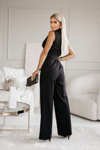 Giuliana Women’s Sleeveless Jumpsuit – Elegant Tailored Fit with Flowy Wide-Leg Design