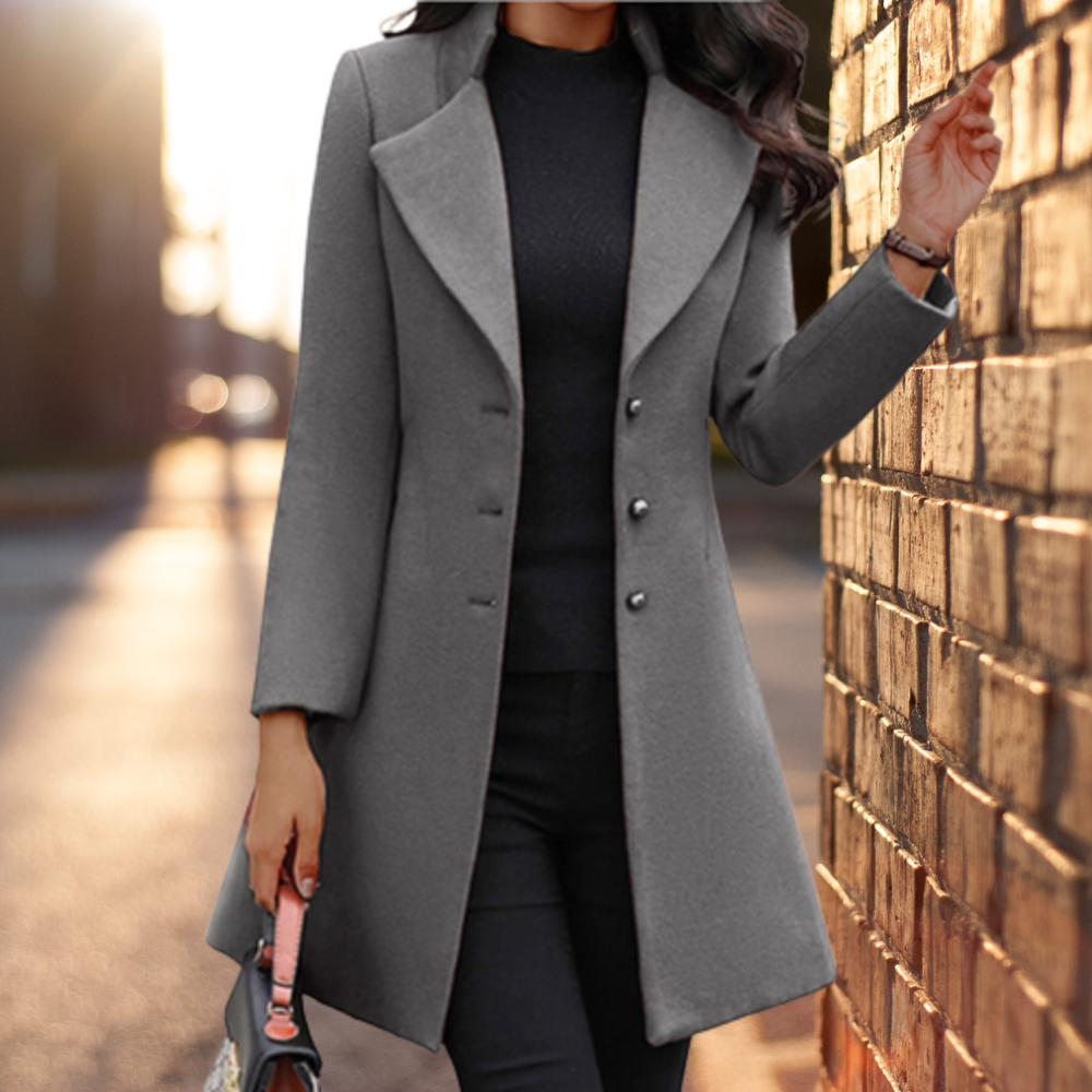 Juniper Women’s Wool Blend Coat – Elegant Tailored Winter Coat with Warm Fit