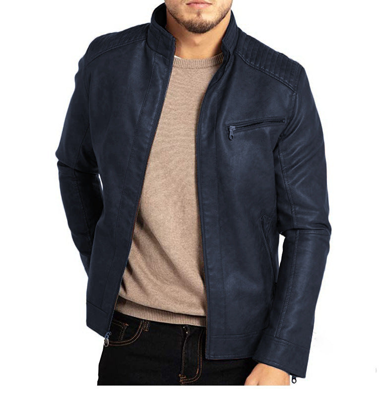 Marlon Men’s Leather Jacket – Vintage Style Biker Coat with Classic Fit
