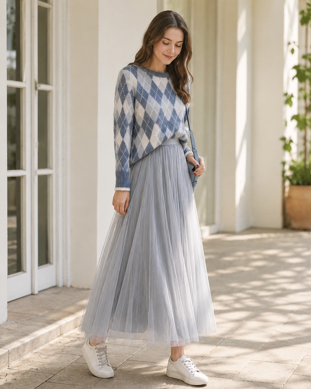 Shandria Women’s Tulle Midi Skirt – Elegant High-Waist Layered Mesh Summer Skirt