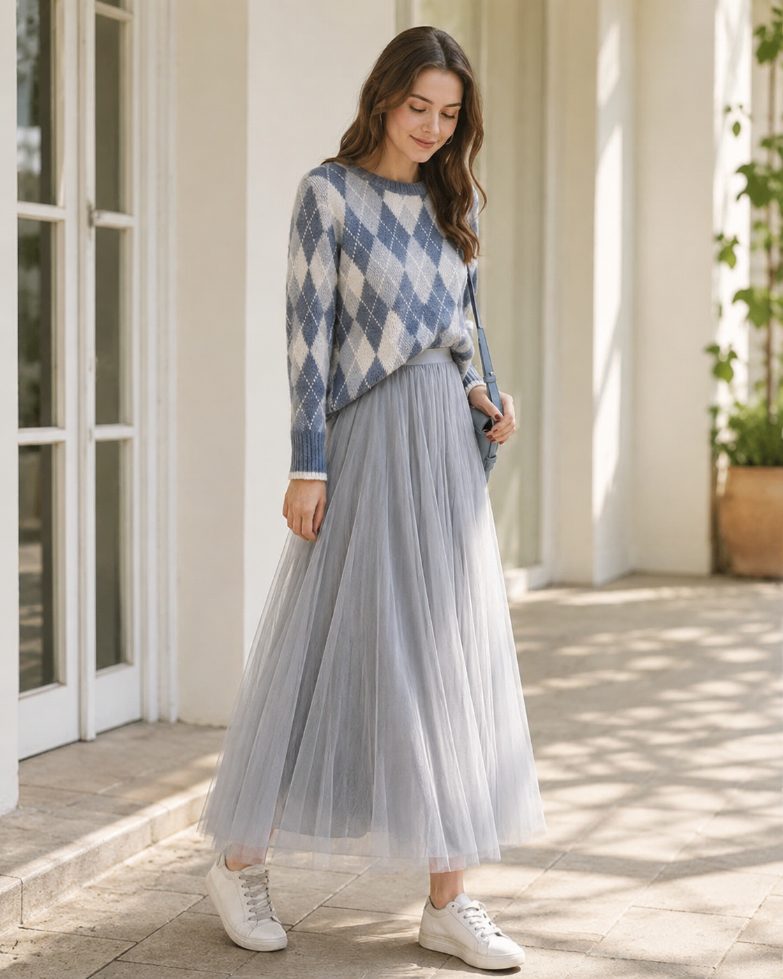 Shandria Women’s Tulle Midi Skirt – Elegant High-Waist Layered Mesh Summer Skirt