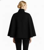Ivanna Women’s Wool Blend Coat – Elegant Long Winter Coat with Belt & High Collar