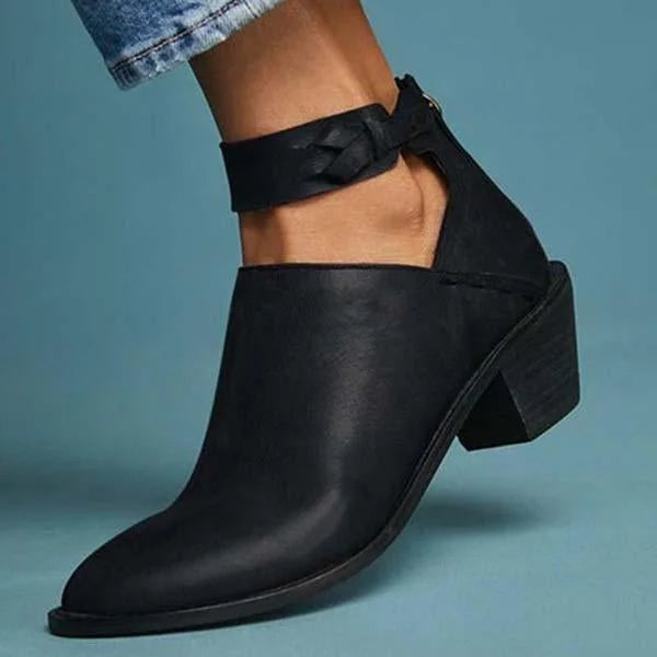 Myla Women’s Heeled Ankle Boots – Elegant Comfortable Boots with Stable Heel