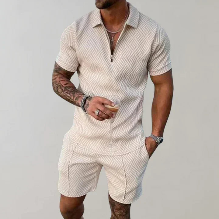 Oliver Men’s Summer Set – Breathable Cotton Linen Co-Ord with Relaxed Fit