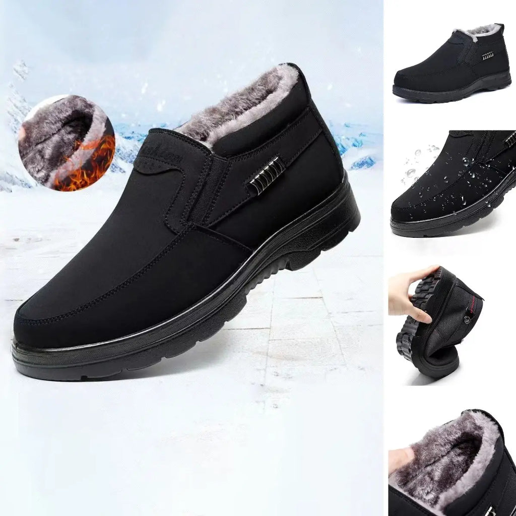Ryan Men’s Winter Slip-On Shoes – Warm Plush Lining & Anti-Slip Sole Comfort