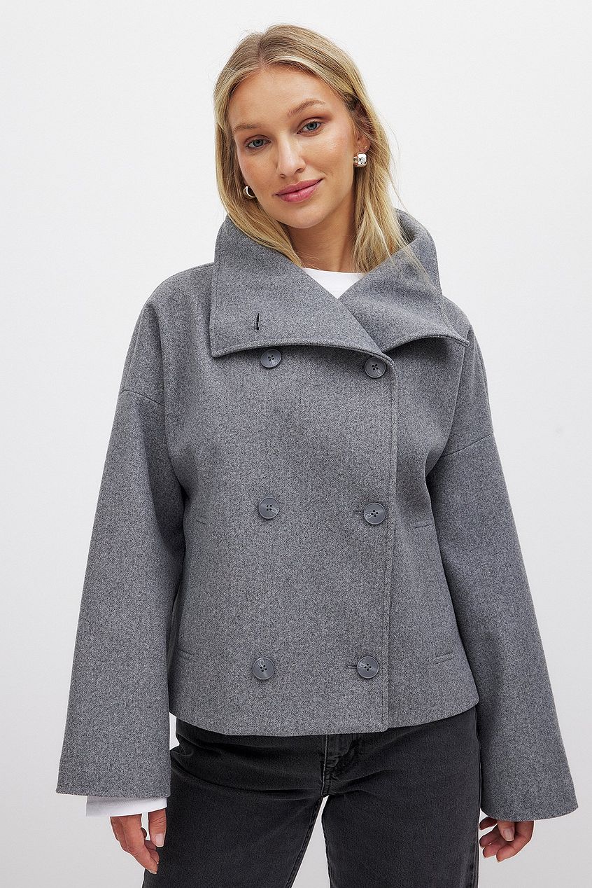 Arianna Women’s Short Coat – Elegant Double-Breasted Warm Jacket with Tailored Fit