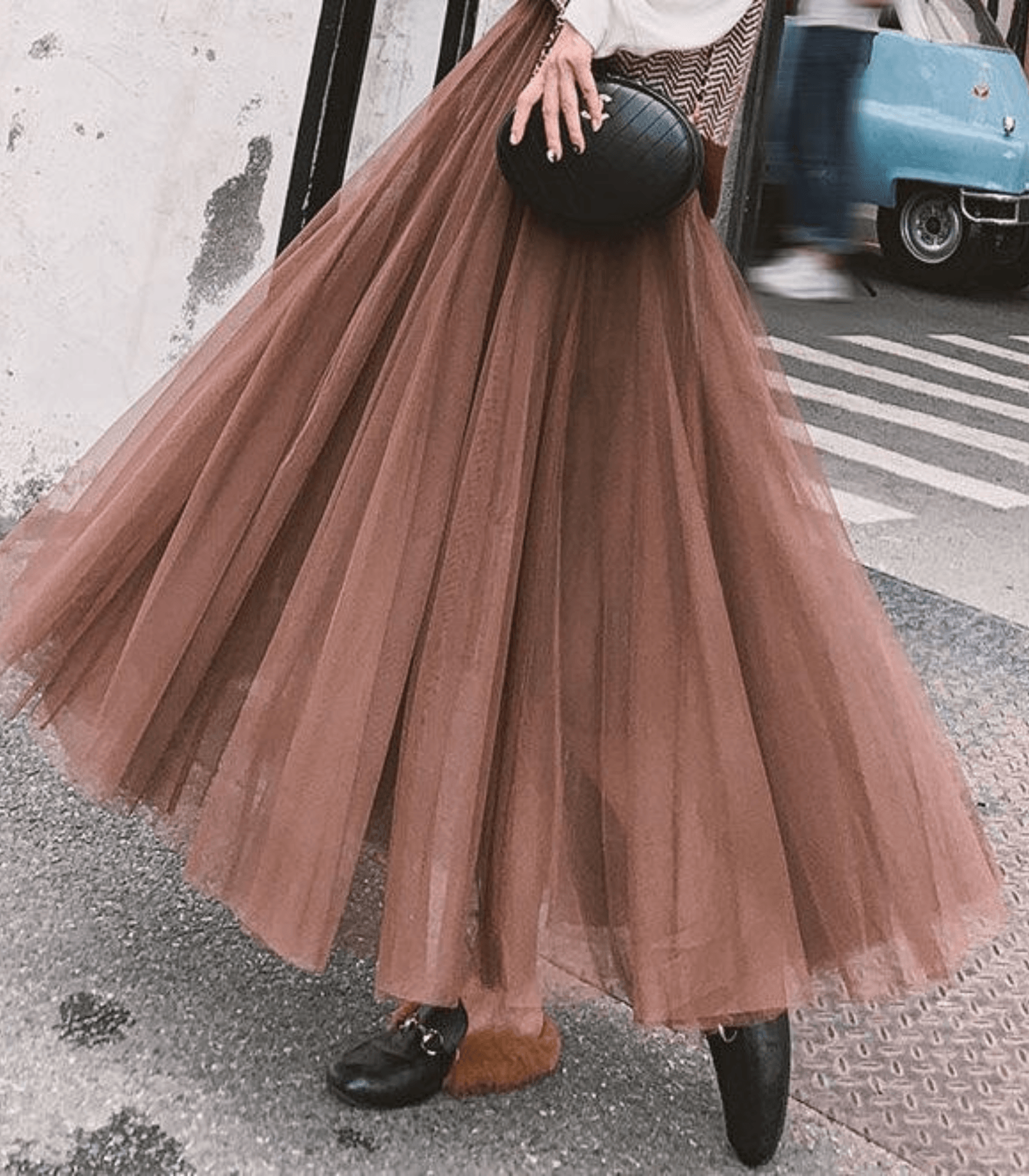Shandria Women’s Tulle Midi Skirt – Elegant High-Waist Layered Mesh Summer Skirt
