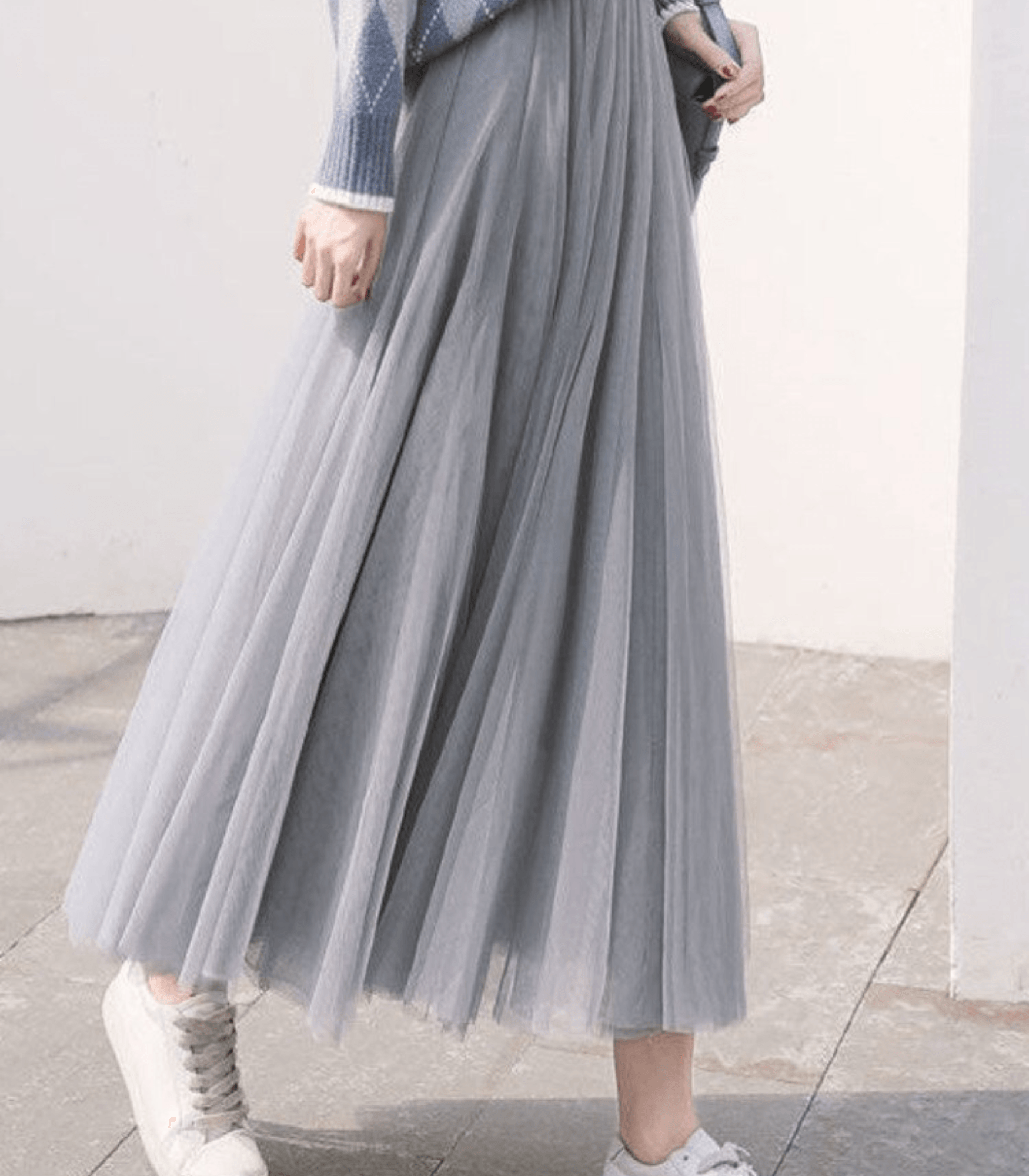 Shandria Women’s Tulle Midi Skirt – Elegant High-Waist Layered Mesh Summer Skirt