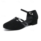 Zeline Women’s Dance Shoes – Elegant Latin Heels with Suede Sole & Adjustable Strap