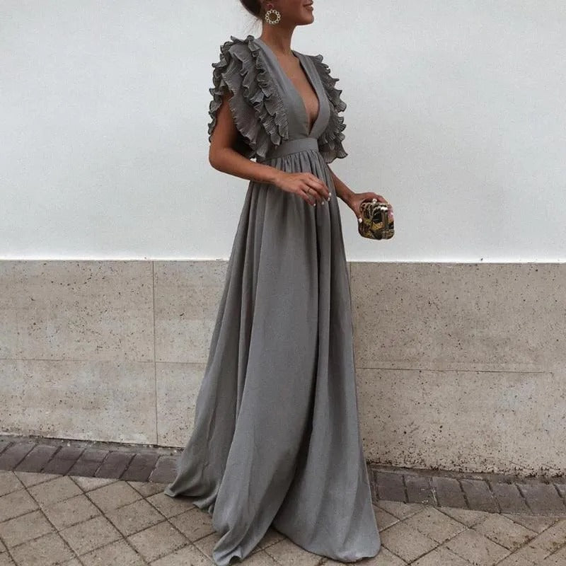 Marthe Women’s Maxi Evening Dress – Elegant Formal Gown for Weddings & Gala Events