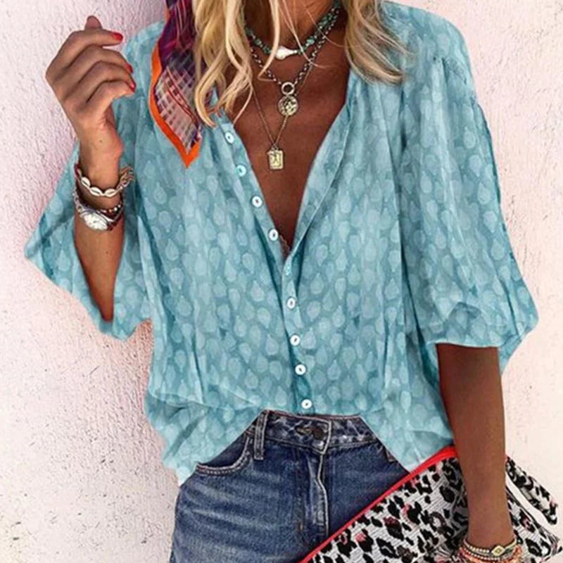 Billie Women’s Summer Blouse – Lightweight Breathable Top with Elegant Flowy Fit