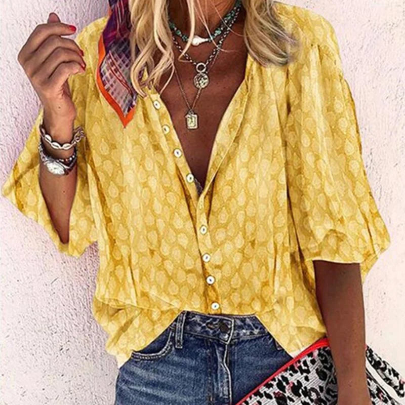 Billie Women’s Summer Blouse – Lightweight Breathable Top with Elegant Flowy Fit