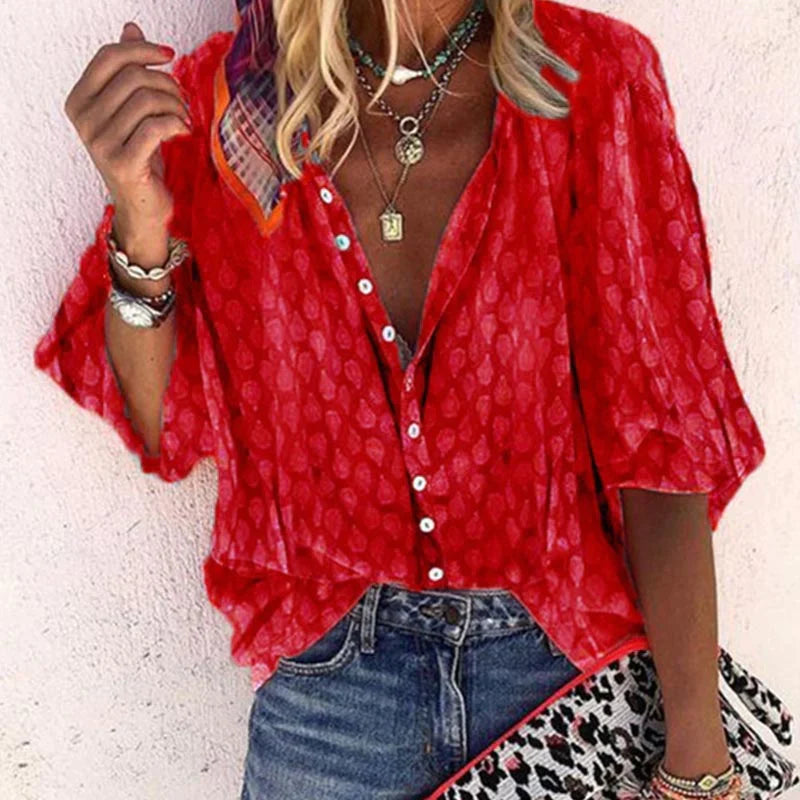 Billie Women’s Summer Blouse – Lightweight Breathable Top with Elegant Flowy Fit